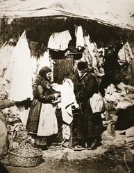 Un étal de marché, Saint-Pétersbourg, vers 1868